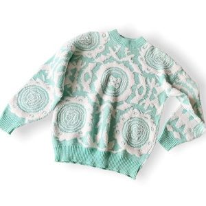 Vintage pastel sparkly crewneck knit sweater